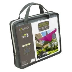 Toile Solaire 4x4x4m Curacao Gris Hespéride 11 Toile Solaire 4x4x4m Curacao Gris Hespéride -Décoration De Meubles toile solaire 4x4x4m luxe hesperide curacao gris 3