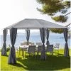 Tonnelle 3x4 M Santorini Gris Ardoise Hespéride -Décoration De Meubles tonnelle hesperide santorini gris
