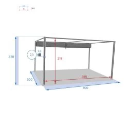 Tonnelle Palmeira 4x3 M Gris Ardoise Hespéride -Décoration De Meubles tonnelle palmeira 4x3 m gris ardoise hesperide 4