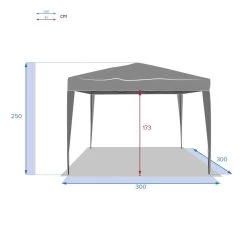 Tonnelle Pliante Carrée Hespéride 3x3m Easy Up Gris Ardoise -Décoration De Meubles tonnelle pliante hesperide 3x3m easy up gris ardoise 5
