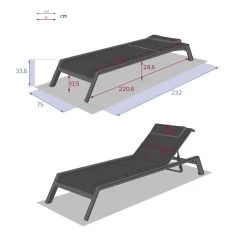 Transat Allure Hespéride Poivre/graphite -Décoration De Meubles transat allure hesperide poivre graphite 3