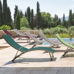 Transat Samba Pliable Et Empilable Bordeaux Hespéride -Décoration De Meubles transat samba bordeaux hesperide 6