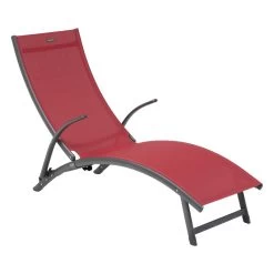 Transat Samba Pliable Grenade/graphite Hespéride -Décoration De Meubles transat samba pliable grenadegraphite hesperide 1