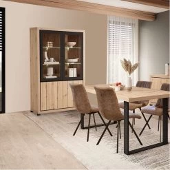 Vitrine 2 Portes + 2 Portes Vitrées Dijon -Décoration De Meubles vitrine 2 portes 2 portes vitrees dijon 1 1