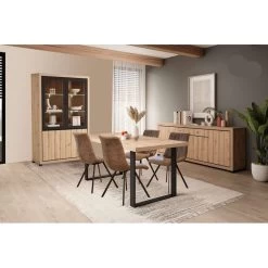 Vitrine 2 Portes + 2 Portes Vitrées Dijon -Décoration De Meubles vitrine 2 portes 2 portes vitrees dijon 1 5