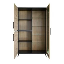 Vitrine 3 Portes Avec LED Wiva -Décoration De Meubles vitrine 3 portes avec led wiva 2